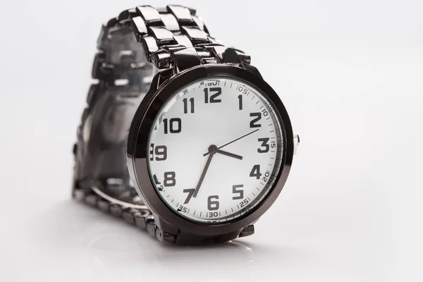 Elegant watch with a metal bracelet — Stock Photo, Image