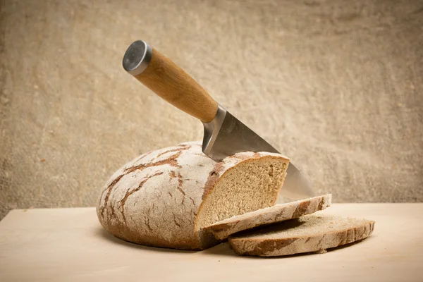 A slice of bread with butter — Stock Photo, Image