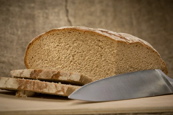 Bir dilim ekmek ve tereyağı ile — Stok fotoğraf