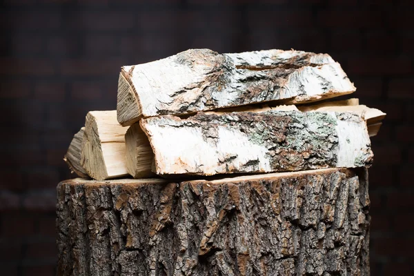 Fire wood Renewable resource of a energy. — Stock Photo, Image