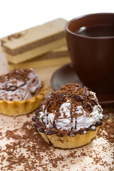 Cup of coffee and Cake on a table — Stock Photo, Image