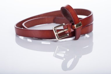 Kırmızı Bayan kemer ile rhinestones