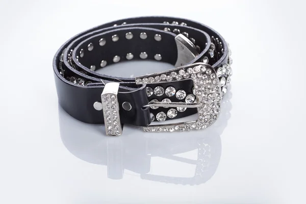 Ceinture femme noire avec strass — Photo