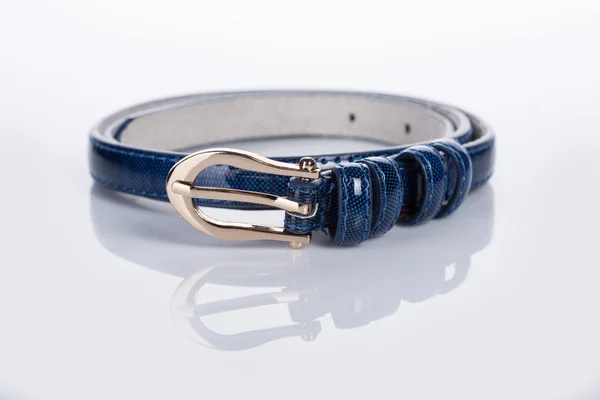 Blauwe womens riem met strass — Stockfoto