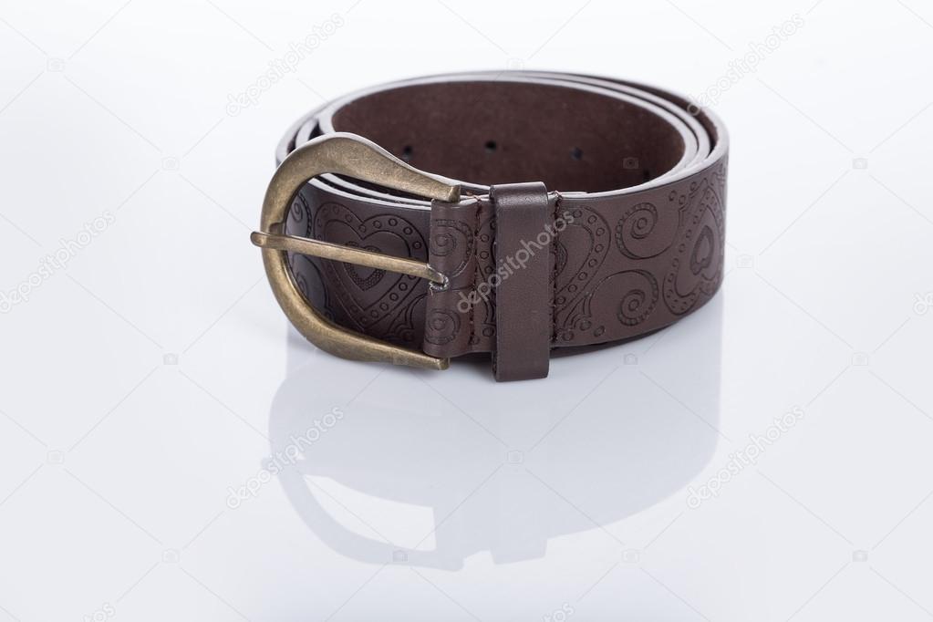 brown Womens belt with rhinestones