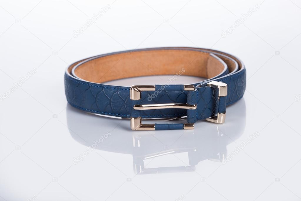 blue Womens belt with rhinestones
