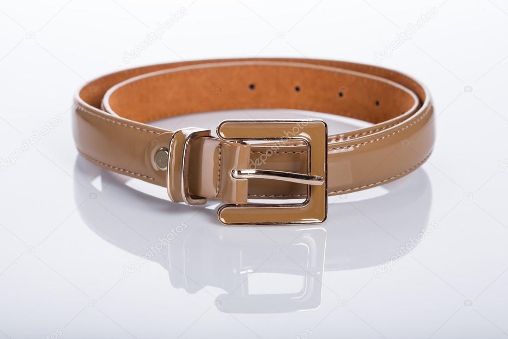 brown Womens belt with rhinestones
