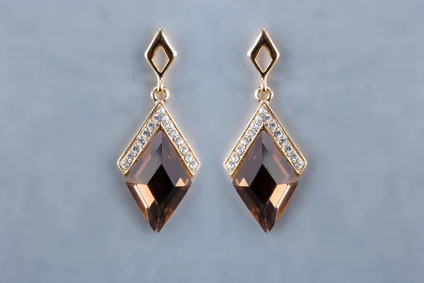 Birne Diamanten Ohrringe — Stockfoto