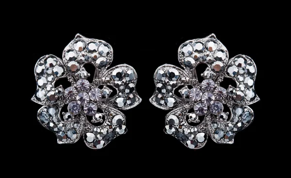 Pear Diamonds Earrings — Stock Photo, Image