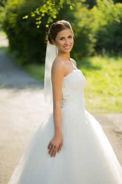 Novia de boda sonriendo . — Foto de Stock