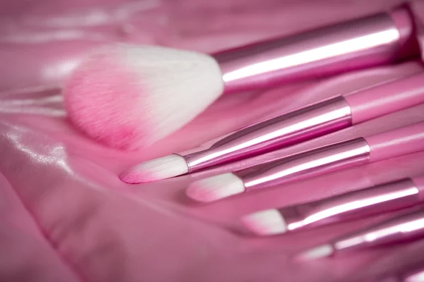 ピンクのプロ化粧ブラシ — ストック写真