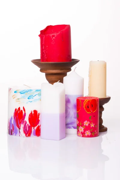 Conjunto de velas coloridas — Fotografia de Stock