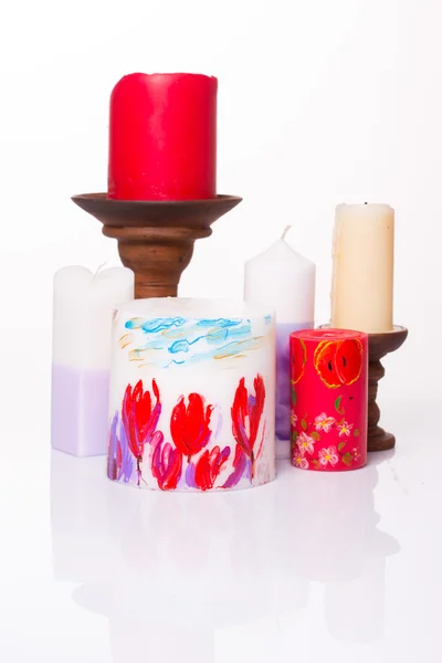 Conjunto de velas coloridas — Fotografia de Stock