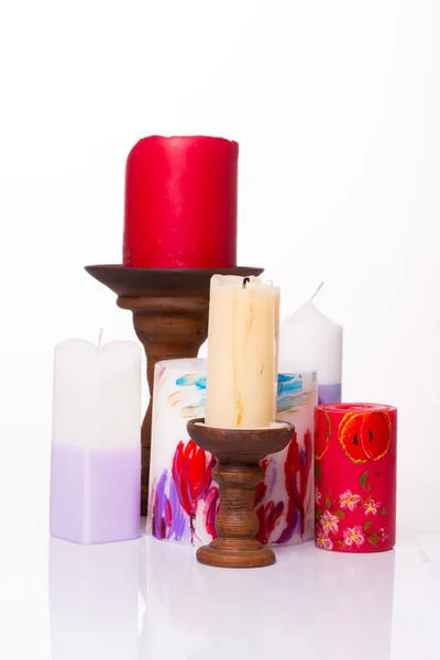 Set von farbigen Kerzen — Stockfoto