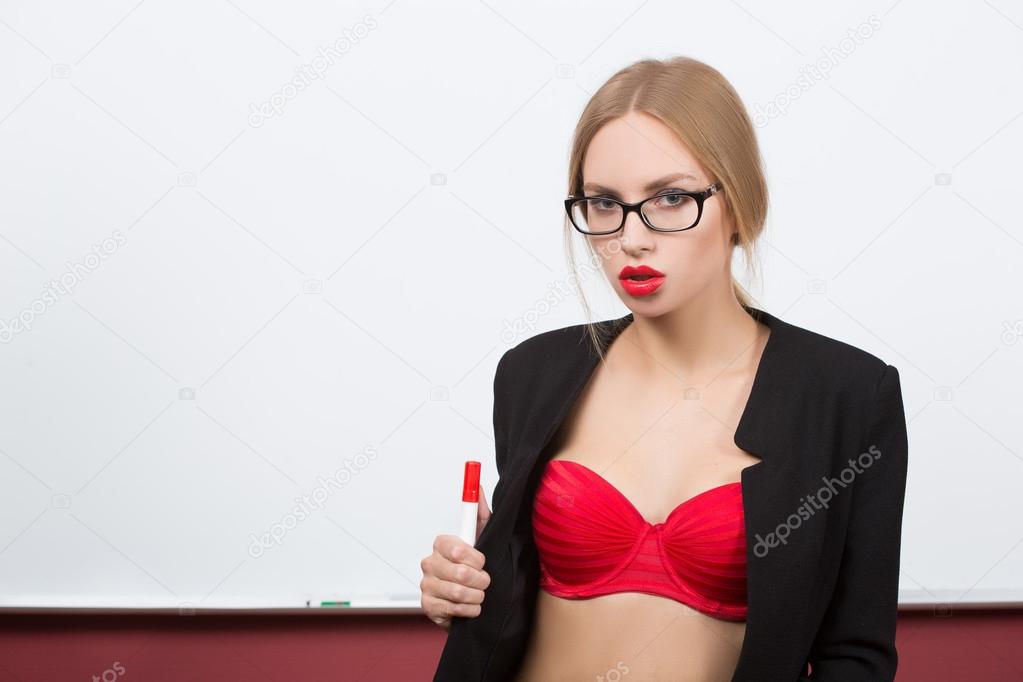 Business Woman Explain At The Huge Whiteboard Stock Photo, Picture and  Royalty Free Image. Image 25320977.