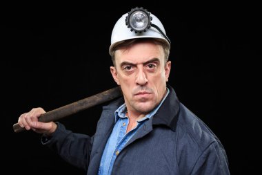 miner with a sledgehammer