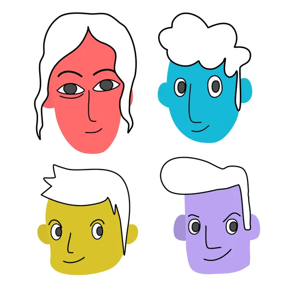 Colorful face of human — Stock Vector