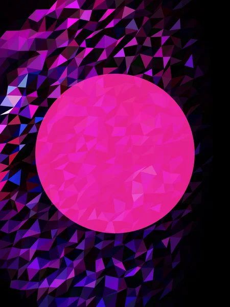 Patrón de triángulos púrpura y círculo rosa en el centro — Archivo Imágenes Vectoriales