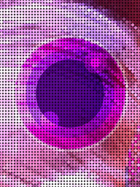 Ojo rosa abstracto del patrón de puntos — Archivo Imágenes Vectoriales