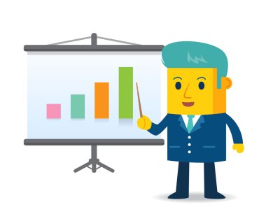 İş adamı sunum yapıyor