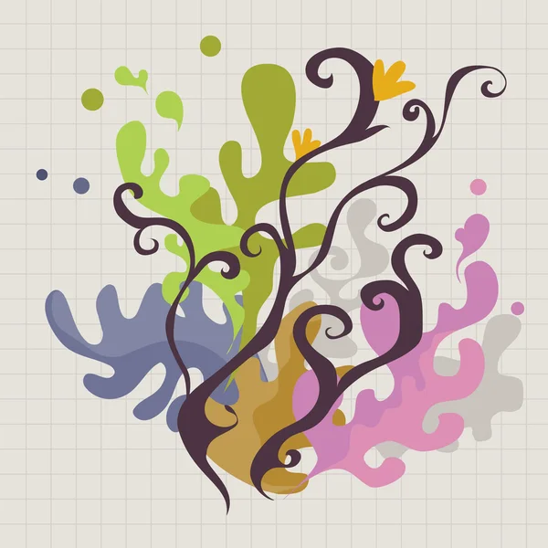 Fondo floral y ornamental — Vector de stock