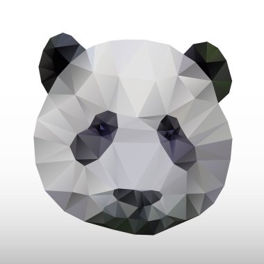 Soyut poligonal panda