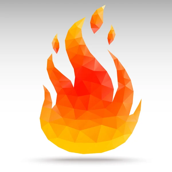 Fire. Polygonal geometric — Stock Vector