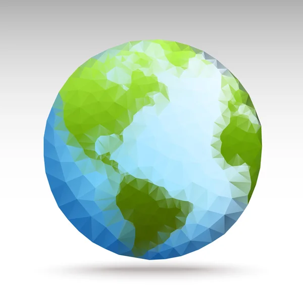 Vecteur monde polygone globe — Image vectorielle