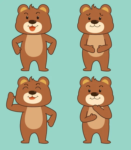 Bear Character — Stock Vector