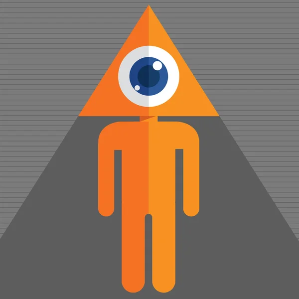 Dreieck-Augenkopf — Stockvektor
