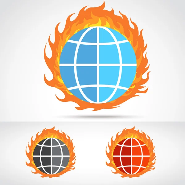 World of fire — Stock Vector