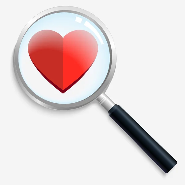 Heartsearch — Stockvector