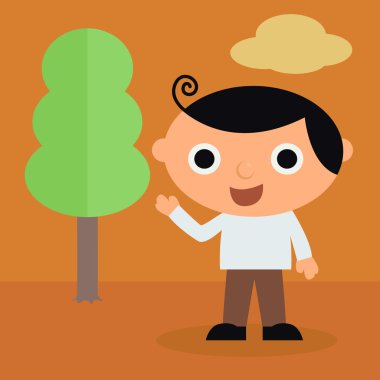 Adam kahverengi zemin üzerine