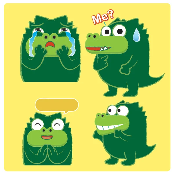 Crocodile Acting 03 — Stock Vector