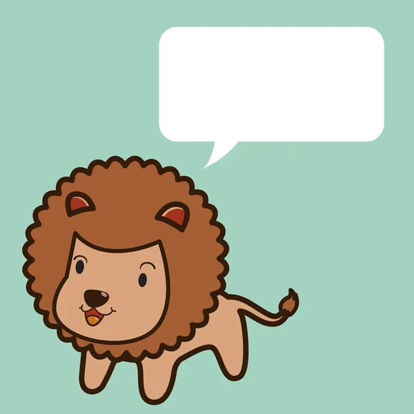 Lion parler — Image vectorielle
