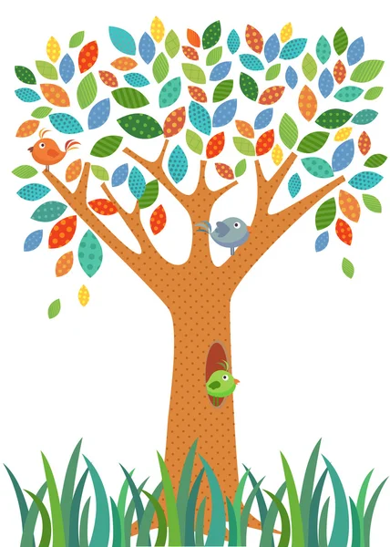 Árbol de lujo colorido — Vector de stock