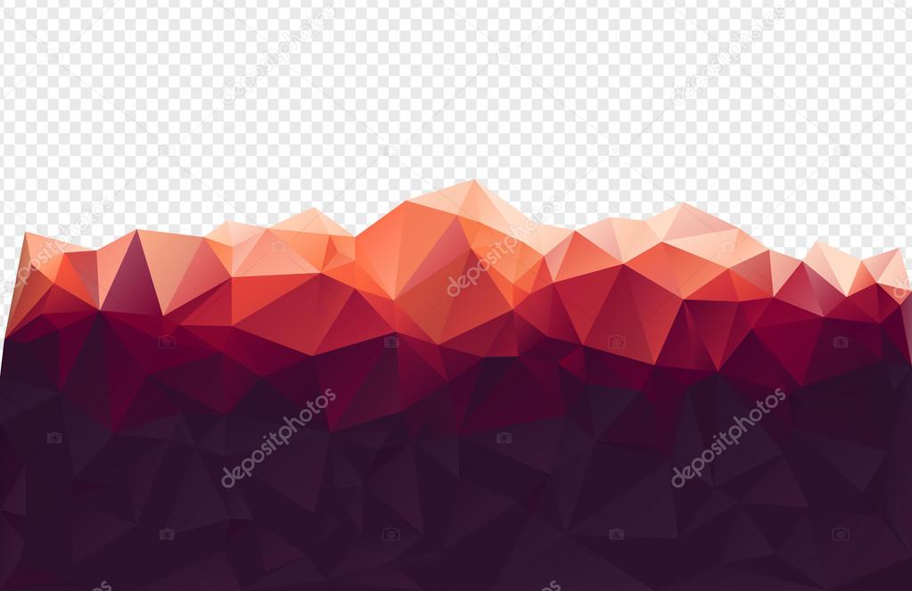 Red polygon mountain
