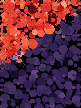 Cute pink dot on purple circle background