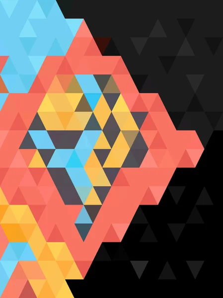 Colorful triangle background and cover — Stok Vektör