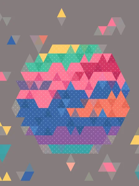 Graphique hexagonal coloré — Image vectorielle