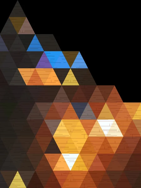 Dreieck Hintergrund und Nacht Stadt abstrakt — Stockvektor
