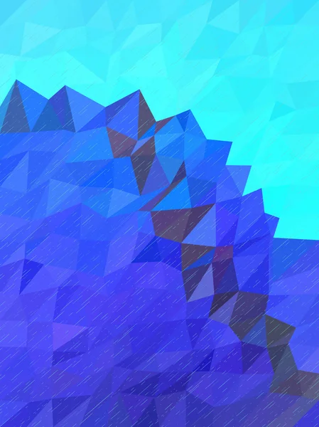 Montaña azul abstracta y cielo con textura de lluvia — Archivo Imágenes Vectoriales