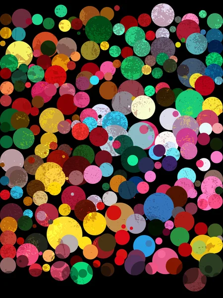Modèle de cercle coloré en fond de cadre noir — Image vectorielle