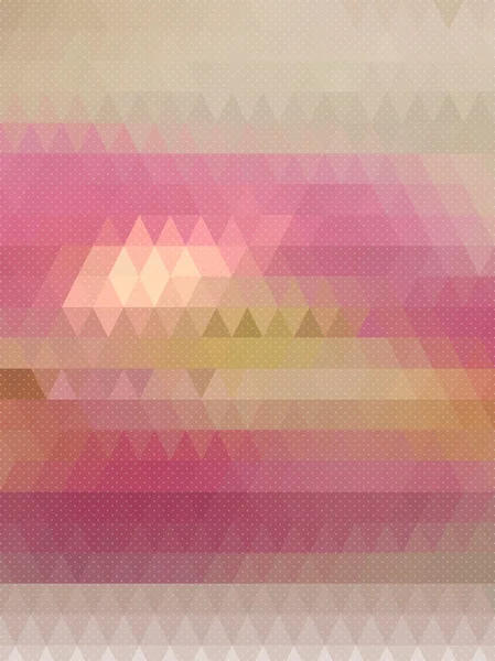 Fondo de triángulos rosados dulces con patrón de puntos — Archivo Imágenes Vectoriales
