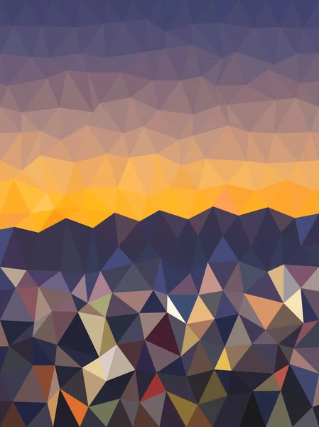 Абстрактний фон заходу сонця з текстурою трикутників — стоковий вектор