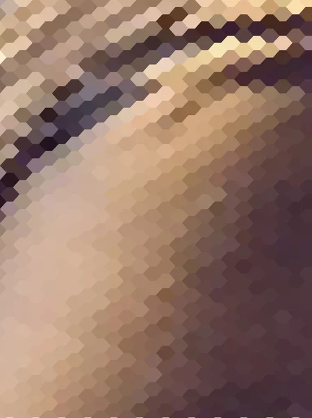 Abstract color shade of brown hexagon — Stock Vector