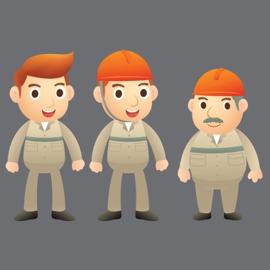 Üç mühendisi çizgi film karakteri