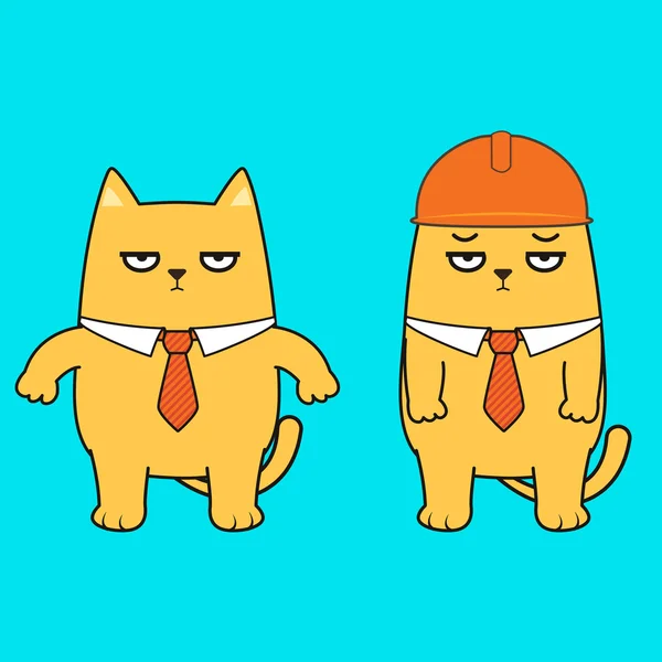 Personaje de dibujos animados gato de negocios — Vector de stock