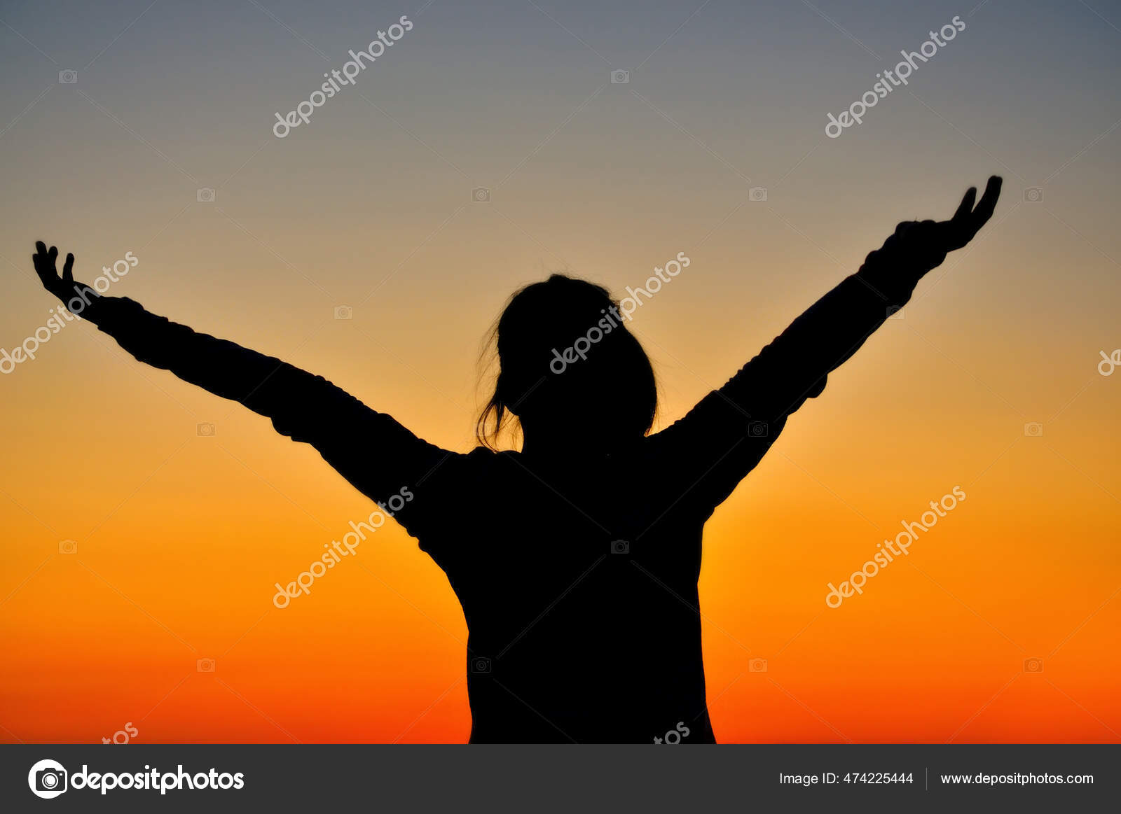 Silhouette Photo of Woman Holding Lights · Free Stock Photo