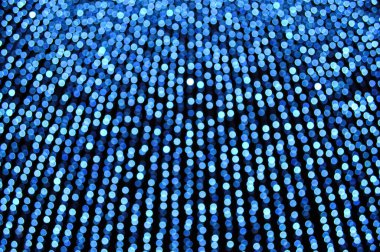 Bulanık Işıklı Soyut Noel Arkaplanı. Mavi Bokeh